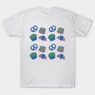 Breakfast Pastries Pattern T-Shirt